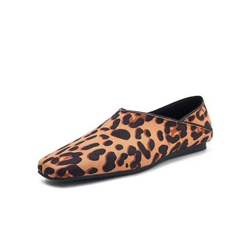 Women's Suede Ballet Flats Square Toe Slip-on Mary Jane Flat Shoes Casual Comfort Everyday Mules2