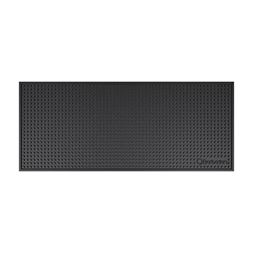 Barbarian Bar - Tapete de servicio para bebidas, respaldo de goma antideslizante, 600 mm x 250 mm, color negro, resistente al calor, altamente duradero, apto para lavavajillas, flexible, resistente,