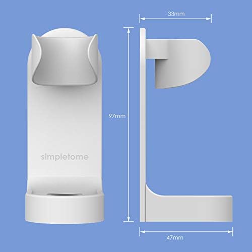 simpletome Adhesive Electric Toothbrush Holder Wall Mounted Tooth Brush Organizer 4 Pack (ABS Plastic)