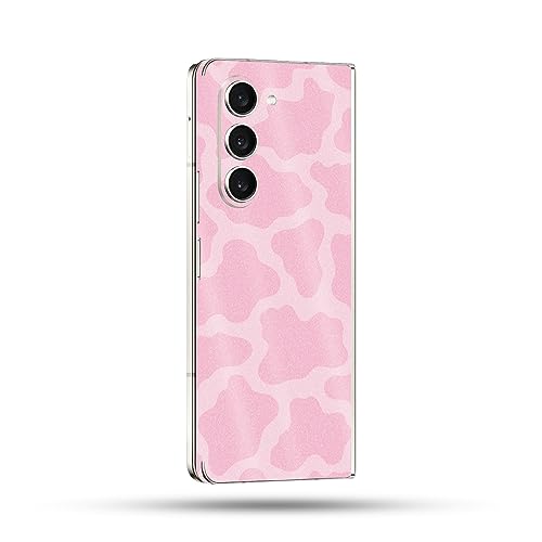 Image of MightySkins Glossy Glitter Skin Compatible with Samsung Galaxy Z Fold 5 Full Wrap - Pink Giraffe | Protective, Durable High-Gloss Glitter Finish | Easy to Apply & Change Styles | Made in The USA