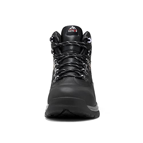 NORTIV 8 Men's Safety Steel Toe Work Boots Waterproof Construction Boots Black Size 10.5 M US Rockfor-STL - Image 4