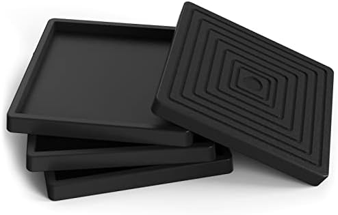 Furniture Coasters,4Pcs 3.5” Furniture Caster Cups - Rubber Furniture Pads Non Slip,Furniture Coasters for Hardwood Floors,Protector for Bed Couch Stoppers