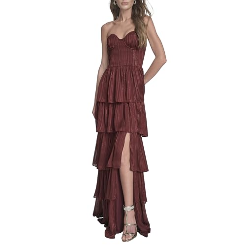BCBGeneration BCBG Women's Strapless Sweatheart Neck, Burnt Sienna,12