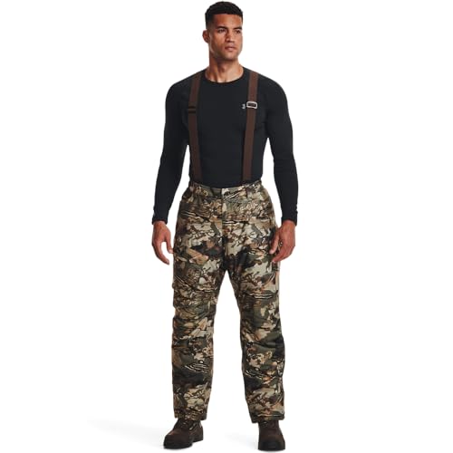 Under Armour Mens ColdGear Infrared Deep Freeze Pants Forest All Season Camo Timber Black