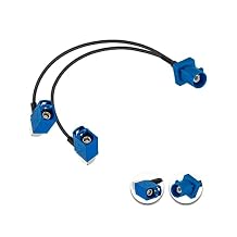 Fakra C GPS Antenna Extension Coaxial Cable Male to Dual Female Y Type Pigtail Cable RG174 12in/30cm for Car Radio