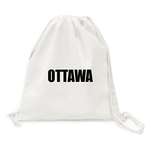 Sac cordon Ottawa Canada en toile durable avec bretelles ajustables