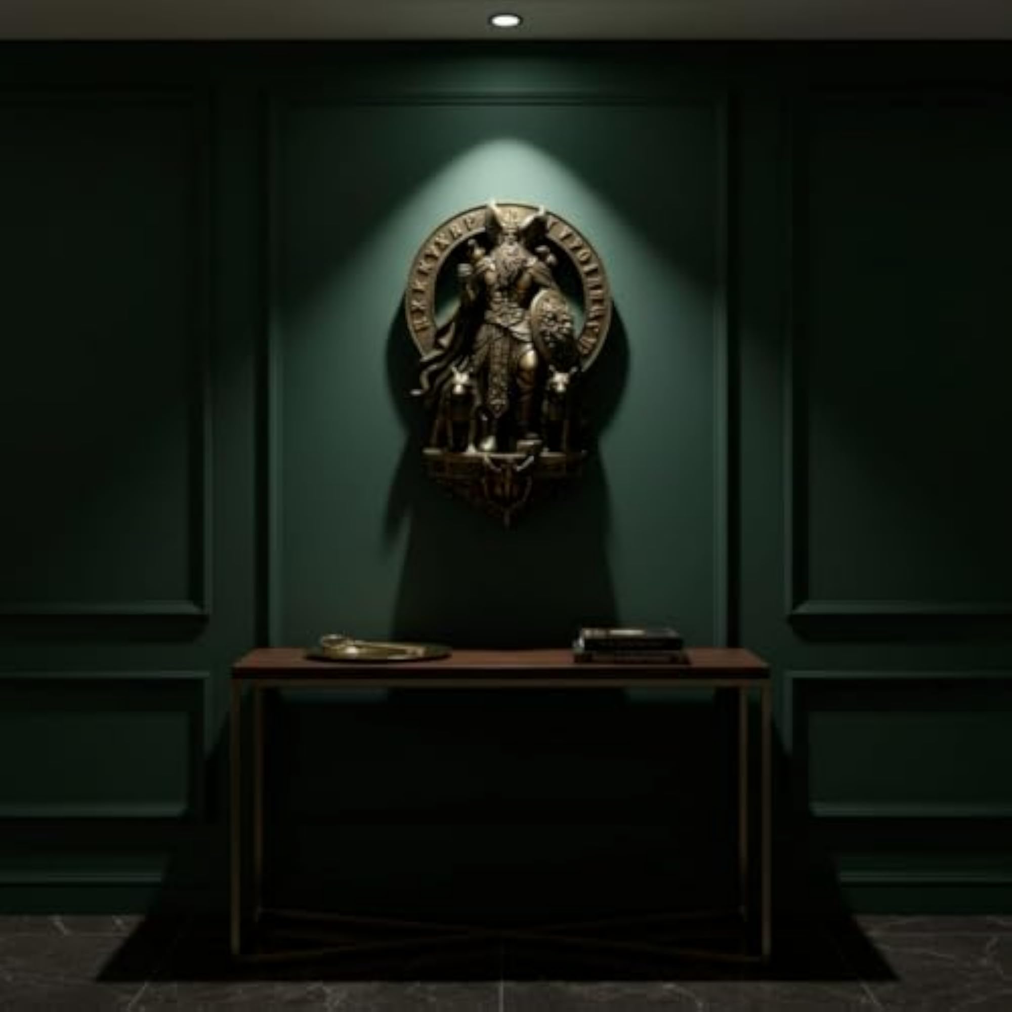 Fantasy Wall Lamp with Backlit Sculpture