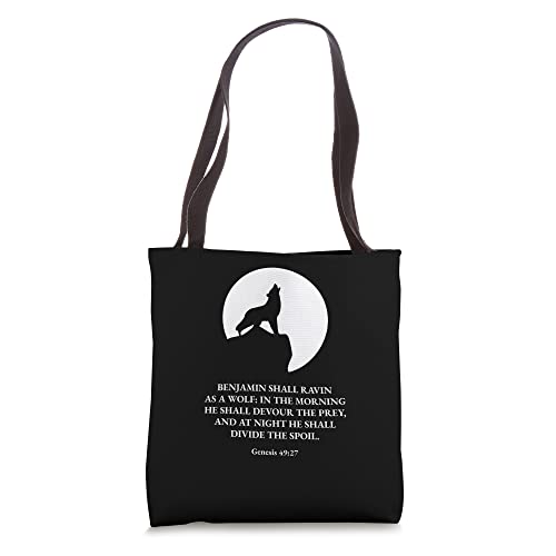 proverbs bible study genesis 49 27 Tote Bag