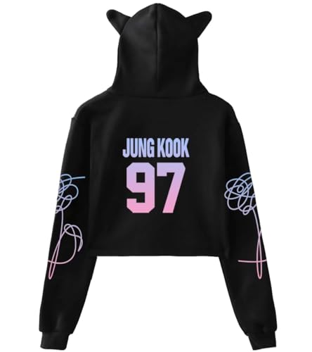 Dolpind Bangtan boys Suga V Jungkook Jimin Rap Jhope Jin Hoodie Sweater Love Yourself Cat Ear Pullover
