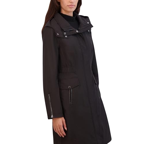Kenneth Cole Women's Midweight Pearlized Water Resistant Rain Anorak Coat3