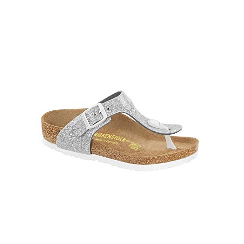 Birkenstock Gizeh, Tongs fille, Argent (Magic Galaxy Silver), 32 EU