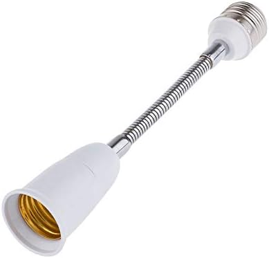E26 to E26 Light Socket Extender Lamp Bulb Adapter Flexible Extension (20CM)