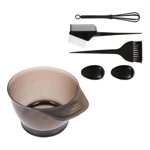 5Pcs Professional Hair Coloring Dyeing Brush Comb Ear Cover Mixing Bowl Tool Kit
