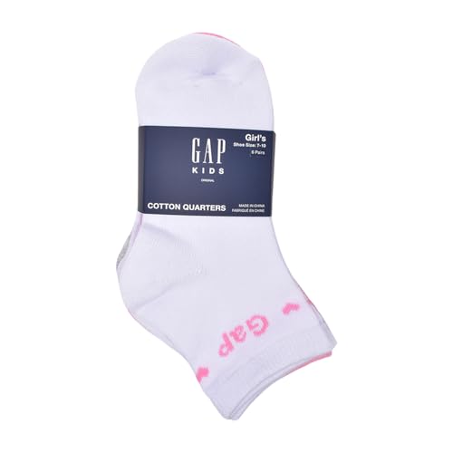 GAP Girls Quarter Crew Socks, Multi-Pack Kids Socks, Soft & Stretchy, Comfortable3