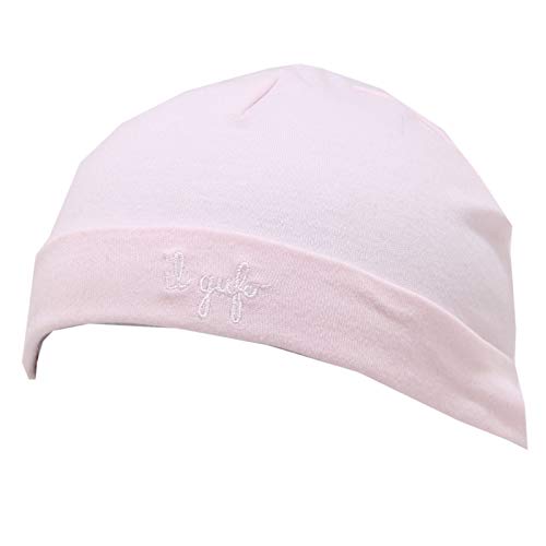Cuffia bimba IL GUFO pink cotton hat | Bonnet rose en coton pour fille