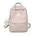 Cute Backpack Kawaii Backpack Aesthetic Backpack College Backpack Kawaii Bag with Cute Stuffs (pink)