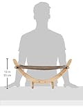 Kerbl Pet Hängematte Siesta 2.0, Katzenbett, Katzenmatte, braun, 61x37x29cm, Holz, Leinen, Katzen, mit Anti-Rutsch-Noppen