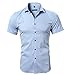 SSBZYES Camicie da Uomo Estive Camicie da Uomo Tinta Unita Camicie a Maniche Corte Camicie Estive da Uomo Camicie No Stiro Camicie in Fibra di bambù