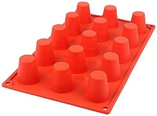 15 Cavities Cylinder Cone Shape Silicone Cake Mold Fondant Jelly Pudding Ice Cube Molds Mousse Mould DIY Bakery Accessories (Cone Shape)
