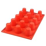 15 Cavities Cylinder Cone Shape Silicone Cake Mold Fondant Jelly Pudding Ice Cube Molds Mousse Mould DIY Bakery Accessories (Cone Shape)