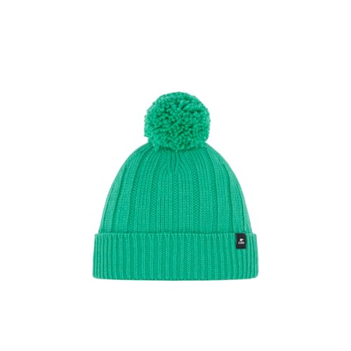 Bonnet d'hiver à pompon Eisbär Ayo en coloris vert minéral