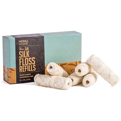 Biodegradable Silk Dental Floss Refills - 6 Pack Cover