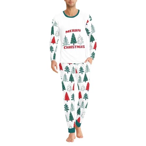 Pajamas for Men Long Sleeve Breathable Funny Party Sleepwear Cozy Daily Home Lightweight 2 Piece Outfits