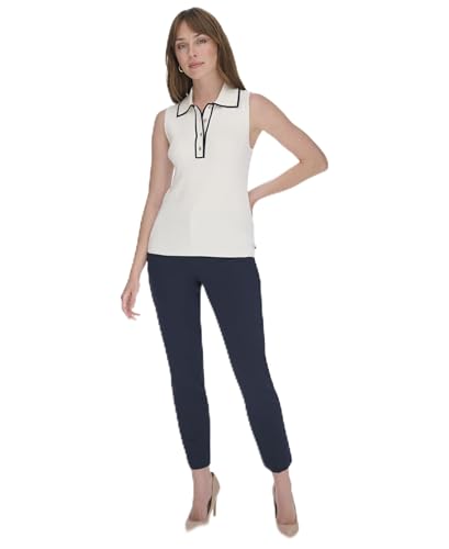Polo Tommy Hilfiger sin mangas para mujer suéter elegante de punto pack de 1