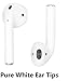 12PCS [Fit in The Case] Earbud Cover Accessories Ear Tips Earpads Compatible with Apple AirPods, JNSA Compatible with AirPods Tips 6 Pairs White