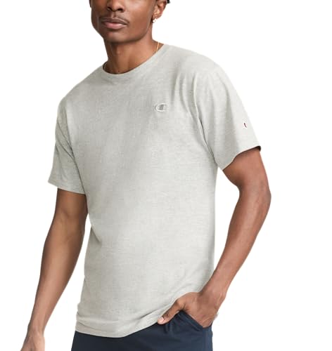 Champion mens Classic Jersey Tee Shirt, Oxford Gray, Medium US