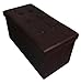 Price comparison product image HomeHarmony Folding Storage Ottoman Seat, Stool, Toy Storage Box Faux Leather (Brown Large)