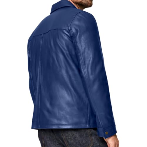 Image of Isaac & David Chicago Men's New Black /Brown Lambskin Leather Classic Open Bottom Jacket Motorcycle Vintage Racing Jacket