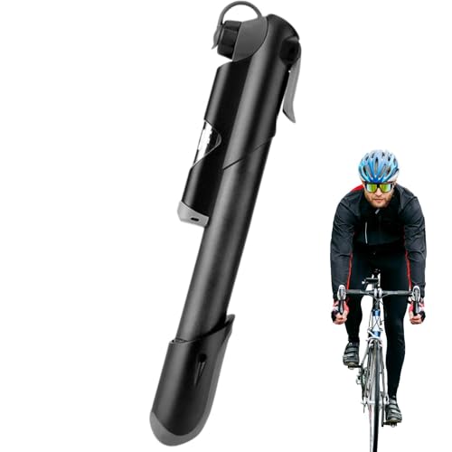 Bomba de bicicleta compacta de aluminio con soporte para marco de ciclo 7