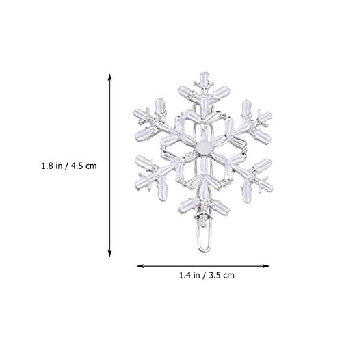 Lurrose 4Pcs Hair Clips Christmas Snowflake Hair Pins Hair Barrettes Gold Bobby Pins Hair Accessories Christmas Hair Decoration Headwear Styling Tools For Womens Ladies #TOP3