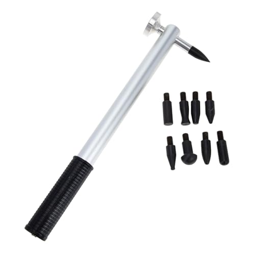 TOBBOMEY Martillo de Reparación para Chapa de Automóvil con Cabeza Puntiaguda Mango Antideslizante y Aleación de Aluminio Resistente para Uso Duradero Kit Compacto y para Eliminar