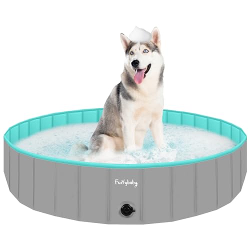 Furrybaby Foldable Dog Pool with Hard Plate 63"