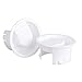 2pcs Verre Blanc Chaud d'eau Froide Carafe Couvercle Couverture de qualité Alimentaire en Plastique étanche Couvercles Bouchons pour Verre Bistro Pitcher Blanc
