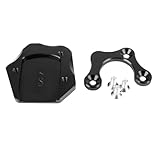Stabilität: Motorrad Fuß Seitenständer Unterstützung Enlarger Pad ，Die große Oberfläche verbessert die Stabilität auch auf unebenem Boden und Boden.