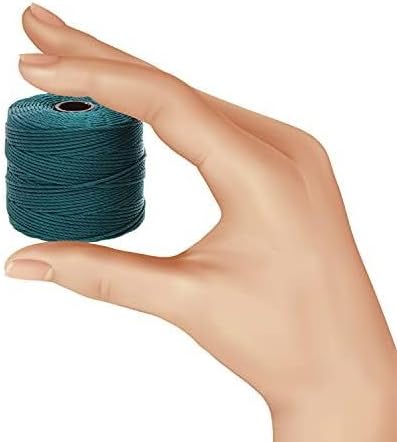 Miniatura 5 de The Beadsmith S-Lon #18 - Cordón de color verde y azul - Tubo de 4 carretes - 77 yardas - Ideal para atar cuentas de ganchillo y joyas de micro