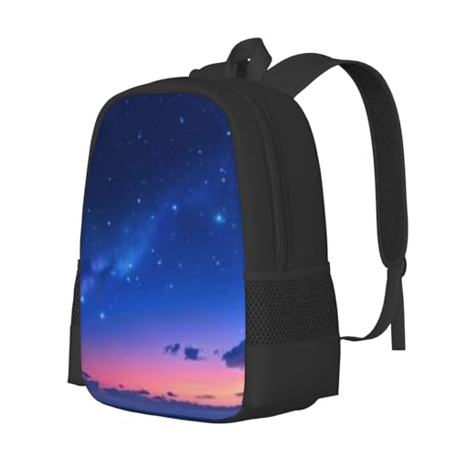 Travel Backpack Cute Teal Snake with Orange Eyes 17In Lightweight Casual Daypack for Business Men Women2