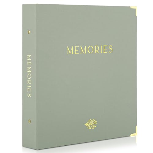 Beautiful Linen Photo Album For 4x6 Photos - Safely Holds Up To 500 Pictures of Unique Memories - The Perfect Large Photo Book To Store All Pictures of Treasured Family Baby or Wedding Moments