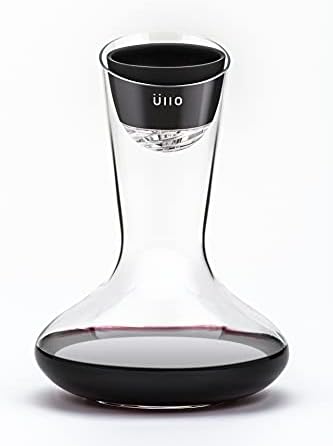 Ullo Wine Purifier with Hand Blown Decanter and 6 Selective Sulfite Filters, Restore The Natural Purity of Wine