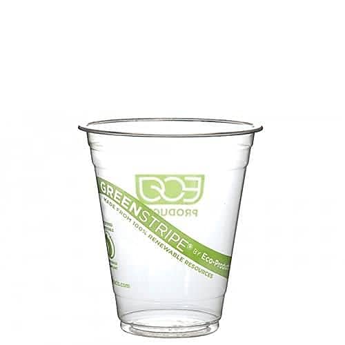 Eco-Products EPCC12GSPK GreenStripe Renewable & Compostable Cold Cups Convenience Pack- 12oz., 50/PK (ECOEPCC12GSPK)