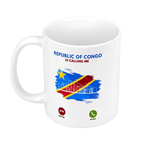 Fabulous Mug Céramique Congo Is Calling Me Flag Kinshasa