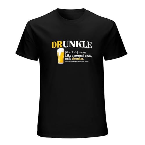 Druncle Beer Definition Normal Uncle - Camiseta de manga corta para hombre, color negro, Negro, S