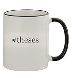 #theses - 11oz Colored Handle and Rim Coffee Mug, Black