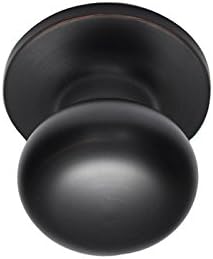 Better Home Products Noe Valley Passage Door Knob | Round Ball Bathroom Bedroom Door Knobs, Keyless Interior Door Hardware - Dark Bronze