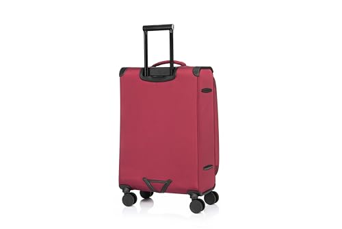 Image of Verage Luxe Toledo Set of 2 (S+M) Softsided Lightweight Spinner Wheels Luggage, Expandable Suitcase with TSA Lock & LED Flashlight, Burgundy (20 /24)