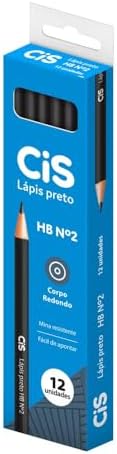 Lápis Grafite Redondo HB N.2 Plastic, Caixa com 12 unidades