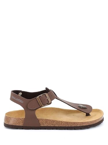 Sandale Homme GRUNLAND Bobo SB1573 Acajou Nu-pieds Ergonomique à Boucle